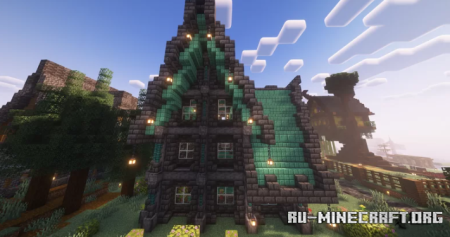 ������� Slate House with a Copper Roof ��� Minecraft