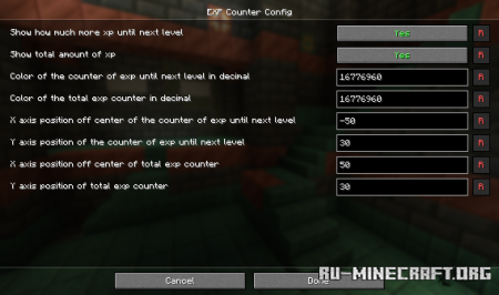 ������� EXP Counter ��� Minecraft 1.21.11