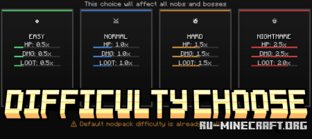 ������� Difficulty Choose ��� Minecraft 1.20.1