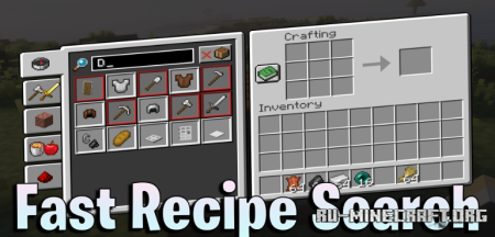 ������� Fast Recipe Search ��� Minecraft 1.21.1