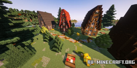 ������� Medieval Houses Island - With Interiors ��� Minecraft