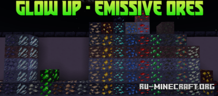 ������� Glow Up � Emissive Ores ��� Minecraft 1.21.11