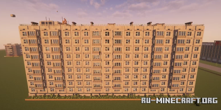 ������� A 9-story Russian post-Soviet panel building ��� Minecraft