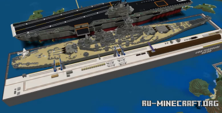 ������� Underground City plus USS Missouri BB-63 and USS Essex CVA-9 ��� Minecraft
