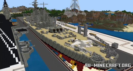 ������� Underground City plus USS Missouri BB-63 and USS Essex CVA-9 ��� Minecraft