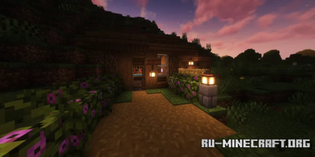 ������� Cozy in-hill hut ��� Minecraft