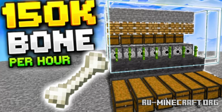 ������� Bamboo Farm With Auto Bonemeal ��� Minecraft