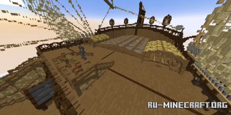 ������� 700 blocks long wooden merchant - pirate sailship ��� Minecraft