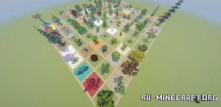 ������� 100 Custom Trees Map by MalkazarYT ��� Minecraft