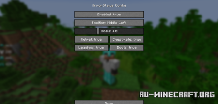 ������� Armor Status ��� Minecraft 1.21.11