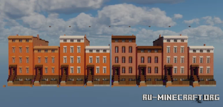 ������� 1820s-1840s Greek Revival Rowhomes ��� Minecraft