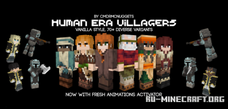 ������� Human Era: Villagers & Illagers X Fresh Animations ��� Minecraft 26.2