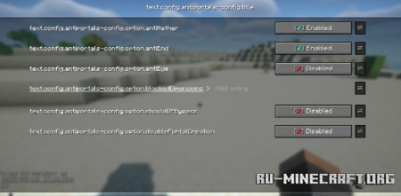 ������� Anti Portals ��� Minecraft 26.2