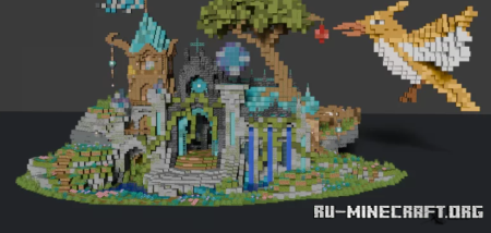 ������� Ruined Temple with Bird nest and House ��� Minecraft