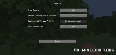 ������� FastQuit ��� Minecraft 26.2