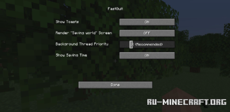 ������� FastQuit ��� Minecraft 26.2