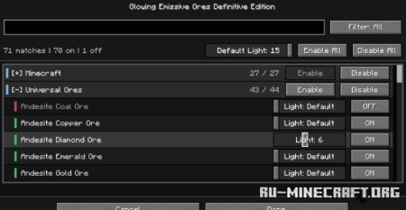 ������� Glowing Emissive Ores Definitive Edition ��� Minecraft 1.21.1