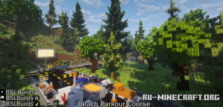 ������� Beach Parkour Course and Shark Head ��� Minecraft