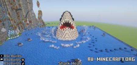 ������� Beach Parkour Course and Shark Head ��� Minecraft