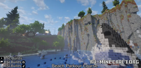 ������� Beach Parkour Course and Shark Head ��� Minecraft